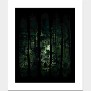 Mysterious Wild Forest - Misty Day Hike Posters and Art